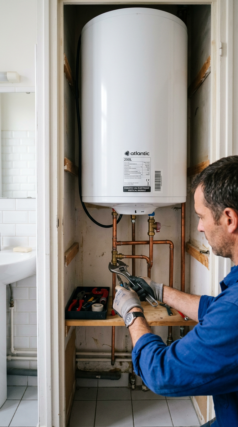 Remplacement de ballon d'eau chaude dans un logement à Plaisir