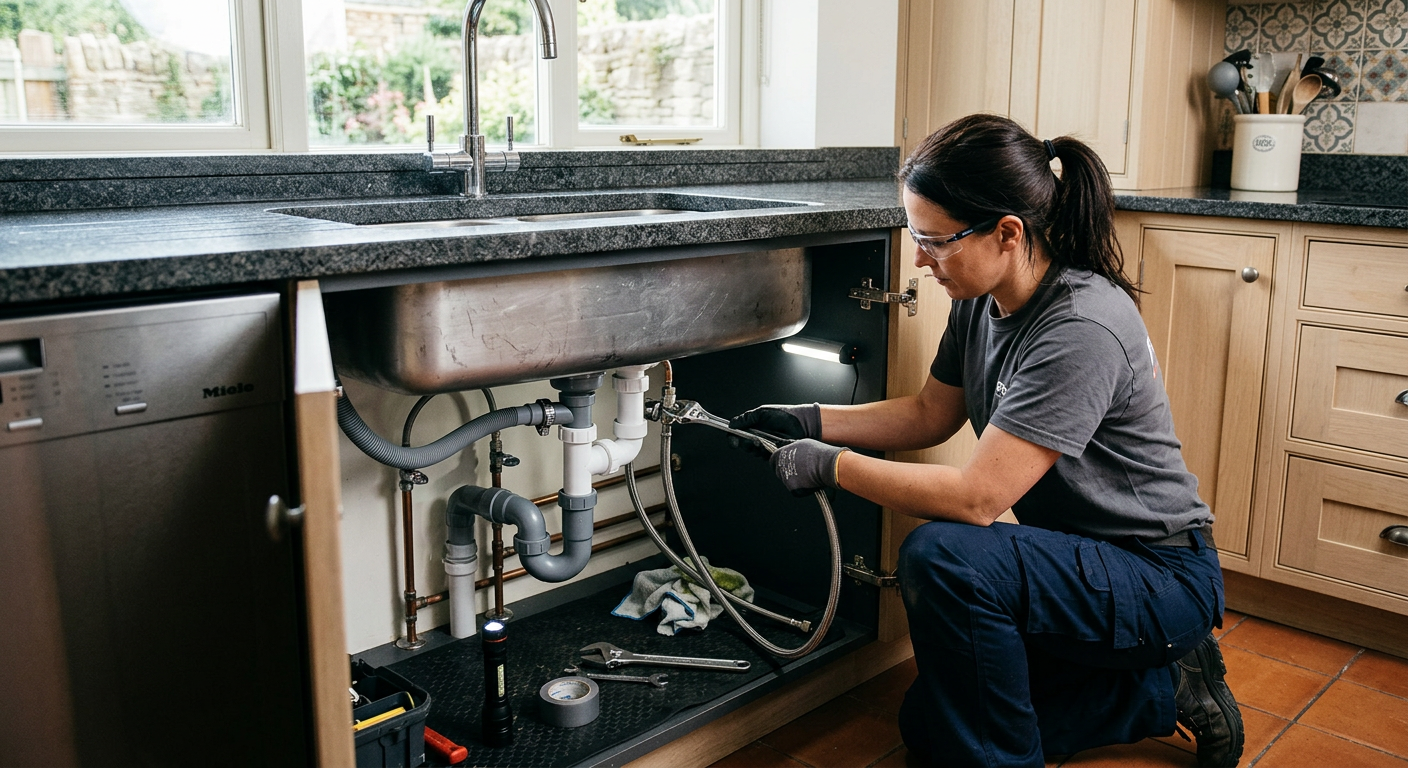Raccordement plomberie cuisine avec pose d'évier à Plaisir dans les Yvelines